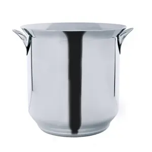 Metal <b>Coolers</b> <b>Ice</b> Bucket Luxury Stainless Steel <b>Ice</b> Bucket with metal black stand low price Red round shape Champagne Buckets - Product Image 2