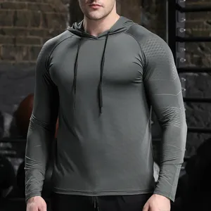 Sudaderas Deportivas para Hombre de Secado Rápido, Manga Larga con Capucha, Ropa Deportiva Masculina para Correr, Sudaderas Casuales de Secado Rápido - Product Image 1