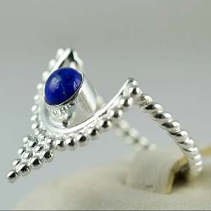 Bague Bohème Pierre de Naissance de Janvier Faite à la Main en Argent Sterling 925 Lapis Lazuli Géométrique – Cadeau Idéal pour Elle Anniversaire - Product Image 6