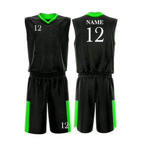 Vente directe d'usine, uniformes de basket-ball personnalisés avec logo par sublimation, vente en gros, mode, noir, séchage rapide, antibactérien, sans manches - Product Image 2