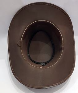 Chapeau de cowboy à large bord pour homme 2026 – Le plus vendu – Chapeaux en cuir marron chocolat foncé – Fournisseur en gros - Product Image 4