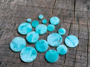 Larimar naturel rond Cabochon pierres précieuses perles de qualité en gros pierres précieuses en vrac pour la fabrication de bijoux, toutes tailles - Product Image 4