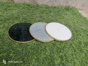 จำหน่ายโดยตรงจากโรงงาน ชุดจานรองแก้วหินอ่อนหรูหราสำหรับโต๊ะกาแฟ/โต๊ะอาหาร ชุดอาหารค่ำเพ้นท์มือ เป็นมิตรกับสิ่งแวดล้อม ขายในอินเดีย - Product Image 3