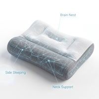 Oreiller ergonomique orthopédique pour le soutien du cou, positions de sommeil, soulagement des douleurs au cou et aux épaules, 100% fibre de bambou, oreiller de lit fonctionnel