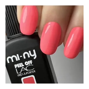 HIGH QUALITY ITALIAN REVOLUTIONARY GEL NAIL POLISH PEEL OFF LAC ONE STEP- 12 FREE FORMULATION 3 IN 1 PRODUCT HAPPY HOUR