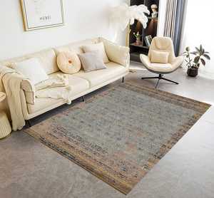 Alfombra anudada a mano de diseño moderno hecha a mano, hermoso color vibrante, patrón abstracto persa turco, tamaño personalizable disponible - Product Image 1