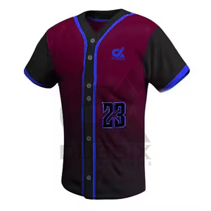 Uniforme de Béisbol Personalizado de Alta Calidad y Transpirable para Hombres Adultos, 100% Poliéster, Logotipo Personalizado, Cuello en V, Servicio OEM - Product Image 2