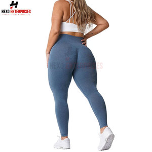 Leggings de fitness taille haute pour femmes Nouveau design Leggings solides sans couture respirants personnalisés pour une utilisation en salle de sport Fabricant direct - Product Image 5