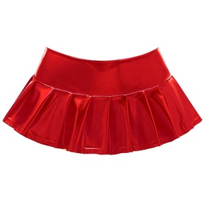 Minigonna Metallizzata Lucida Plissettata da Donna, Gonna alla Moda per <span class=keywords><strong>Costumi</strong></span> da Discoteca, Feste, Festival Musicali, Spettacoli di Danza - Product Image 4