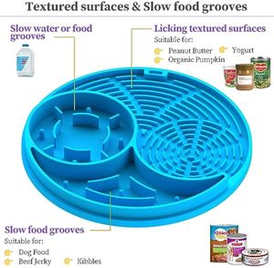 <b>Silicone</b> licking <b>mat</b> for pets slow feeder pad promotes calm behavior reduces stress aids digestion safe non slip dishwasher safe - Product Image 3