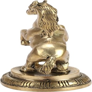 Estatua de caballo dorado al galope, pieza de espectáculo de Metal para carrera, riqueza y suerte para el calentamiento de la casa y Diwali, amuleto de la suerte de caballo para correr - Product Image 4