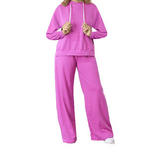 ชุดเซ็ทเสื้อฮู้ดจ็อกเกอร์พิมพ์ลายขนาดใหญ่สำหรับผู้หญิง ชุดออกกำลังกายฤดูหนาว สไตล์ฮิปฮอป สตรีทแวร์ ตกแต่งเพชร ลายเรียบ - Product Image 6