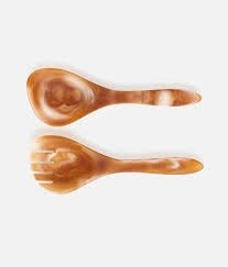 Elegant Handcrafted Resin <b>Salad</b> Server Set <b>Spoon</b> And Fork Stylish Resin Cutlery For Dining Table Home Kitchen And Hotel Use - Product Image 4