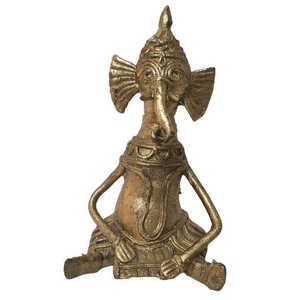 Mukherjee Handicrafts Unique Dhokra <b>Sculpture</b> Decorative Showpiece 20.2x6.4x10cm - Product Image 3