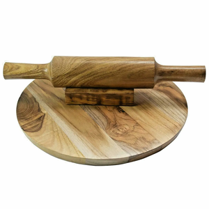 High Quality Wood Rolling Pine Polished Round Shape and Rolling Pin With Stand for Kitchenware <strong>amazon</strong> Sale Use - Product Image 6
