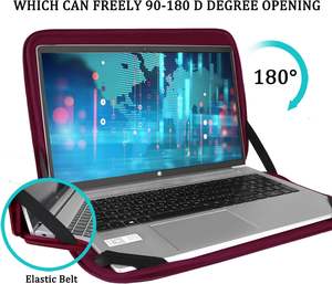 Shockproof Polyester <b>Laptop</b> Sleeve Bag 15.6 Inch Protective Case with Front Pocket Crossbody Carrying Briefcase - Product Image 6