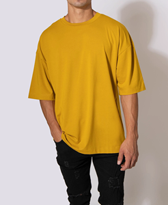 Camiseta a cuadros con hombros caídos de ajuste Regular de alta calidad para hombre, 100% algodón, tela de punto lavada en blanco, logotipo personalizado - Product Image 1