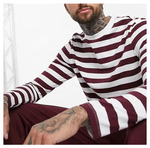 Diseño personalizado de los hombres de manga larga de la camiseta de moda antiarrugas 100% algodón de alta calidad de punto camisetas - Product Image 2