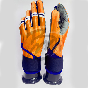 Guantes de bateo de béisbol de cuero antideslizante de alta calidad Venta caliente para jóvenes y adultos - Product Image 3