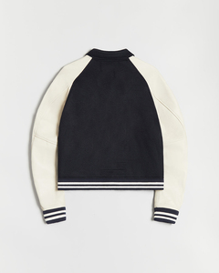 Veste de baseball en cuir streetwear en gros, veste varsity personnalisée pour hommes, veste décontractée à fermeture éclair, veste de travail tissée - Product Image 4