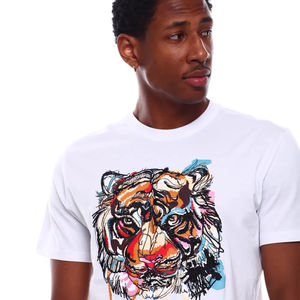 Camiseta al por mayor de algodón 100% de color sólido informal para hombre/Camisetas gráficas de lavado ácido de gran tamaño con logotipo personalizado de Hip Hop para hombre - Product Image 3