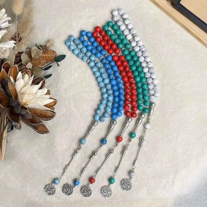 Tasbih artisanal 108 perles en pierre turquoise, chapelet de prière islamique, tasbih musulman, exportateur indien - Product Image 6