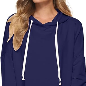 OEM/ODM Custom Style New Fashion <b>Long</b> Sleeve Solid Winter Casual Cheap Price <b>Women's</b> Clothing Cotton Hooded Fleece <b>Hoodies</b> - Product Image 5
