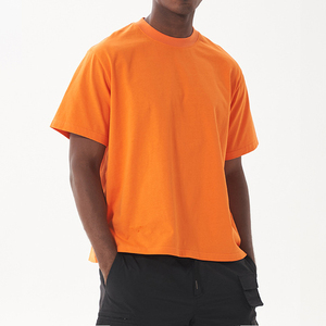 T-shirt blanc coupe boxy avec logo personnalisé t-shirts à épaules tombantes de haute qualité t-shirt streetwear oversize en coton biologique uni - Product Image 6