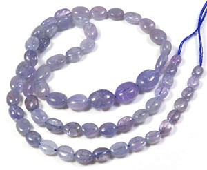 Cuentas de Tanzanita Azul de Alta Calidad de 6-10 mm, Cuentas Sueltas de 17 Pulgadas, Forma Ovalada Lisa, Tanzanita Africana Natural para Manualidades - Product Image 4