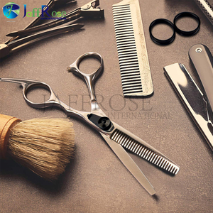 Ciseaux professionnels de coupe de cheveux de coiffeur en acier inoxydable de 6.5 pouces lame émoussée Durable avec outil de beauté de bord de rasoir - Product Image 4