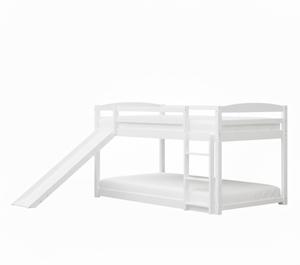 Lit superposé moderne de luxe en bois massif avec glissière convertible confortable et escalier pour chambre d'appartement - Product Image 2