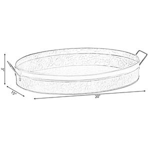 Plateau de service luxueux en métal gris de forme ovale pour la maison décorative hôtel restaurant bar ustensiles de cuisine décor de table fabriqué en Inde 2025 - Product Image 4