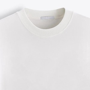 Alta calidad 100% algodón hombres cuello redondo Oversize Drop Shoulder camiseta transpirable Streetwear con diseño de logotipo personalizado ropa a granel - Product Image 5