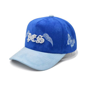Casquettes de baseball personnalisées en daim et coton, vente en gros de casquettes de sport brodées en 3D, chapeaux de camionneur personnalisés, casquette de fête décontractée - Product Image 2
