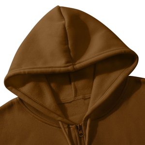Sweat-shirts pour hommes unis avec fermeture éclair, grandes tailles, sweats à capuche d'hiver verts pour hommes - Product Image 3
