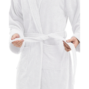 Peignoir d'hôtel automne hiver avec logo personnalisé pour hommes et femmes Peignoir à logo brodé absorbant à séchage rapide en pur coton du Bangladesh - Product Image 2