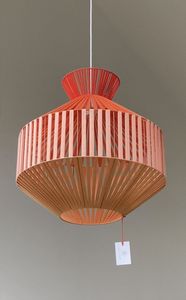 Lámpara colgante Harmony tejida hecha a mano de yute terroso, algas marinas y ratán para una iluminación serena para el hogar - Product Image 5