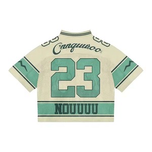 Tùy Chỉnh Thăng Hoa In Drop Shoulder Bóng Rổ Bóng Đá T-Shirts Mùa Hè Boxy T Áo Sơ Mi Quá Khổ Lưới Jersey T Áo Sơ Mi Cho Nam Giới - Product Image 6