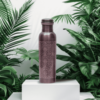Bouteille d'eau en cuivre pur noir de haute qualité 1000 ml, style classique, emballage personnalisable