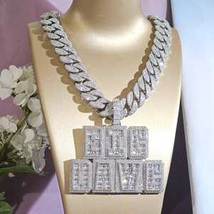 Collar con colgante de plata de ley 925 con diamante moissanita VVS brillante de alto brillo para uso unisex. - Product Image 3