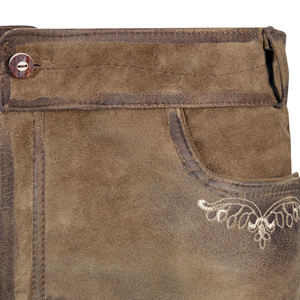 กางเกงขาสั้นหนังบาวาเรียสำหรับผู้ชายกางเกงขาสั้นหนังแท้ - Product Image 6