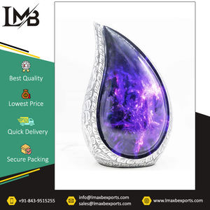 Finition personnalisée Cendres funéraires Urnes funéraires commémoratives en forme de larme en aluminium Grande demande Urnes en bois pour cendres d'animaux de compagnie Prix du marché - Product Image 2