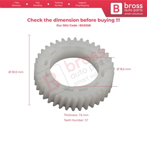 Engrenage de réparation de rétroviseur latéral BGE558 pour diamètre extérieur 30 mm épaisseur intérieure 7.60mm dents numéro 37 - Product Image 5