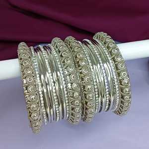 Brazaletes de diamantes de imitación de cristal CZ de alta calidad, joyería llamativa de moda oxidada, conjunto de pulsera de brazalete oxidado indio para mujer - Product Image 1