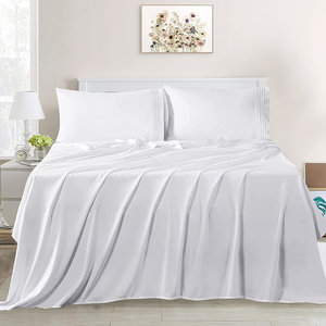 Siêu Mềm Sang Trọng 4-Mảnh Ai Cập Chất Lượng Dệt Bộ Đồ Giường Đặt 200TC Tùy Chỉnh Nếp Nhăn Phai Chống Bao Gồm Tấm Phẳng - Product Image 5