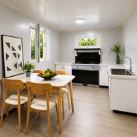 Maison conteneur modulaire portable de 30 pieds, extensible et respirante, à structure en acier, pour hôtel extérieur, ferme, école, ou espace de vie