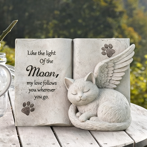 <strong>Cat</strong> Statue <strong>Memorial</strong> ,Garden Ornaments Decor Pet <strong>Cat</strong> <strong>Memorials</strong> Sculpture,Resin Book Shape <strong>Memorial</strong> Statue - Product Image 2