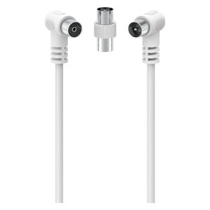 Antena Cavo Blanca de 1,5 m y 75 Db con Adaptador, Cable de Audio y Vídeo, Modelo 00205299 - Product Image 2