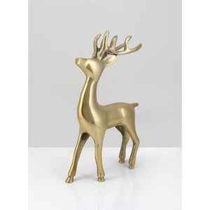 Nuevo diseño hecho en La India escultura de mesa de Reno de latón dorado al por mayor exportador indio de interior con calidad de exportación - Product Image 4