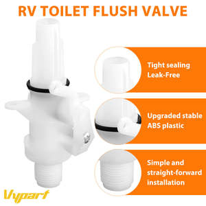 Vypart 13168 Caravan RV Toilet Water Valve <b>Kit</b> Abs Plastic for Thetford Aqua <b>Magic</b> IV Toilets - Product Image 2